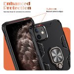 Wholesale Ultimate Shockproof 360 Ring Stand Case with Magnetic Metal Plate for iPhone 11 6.1 (Black)